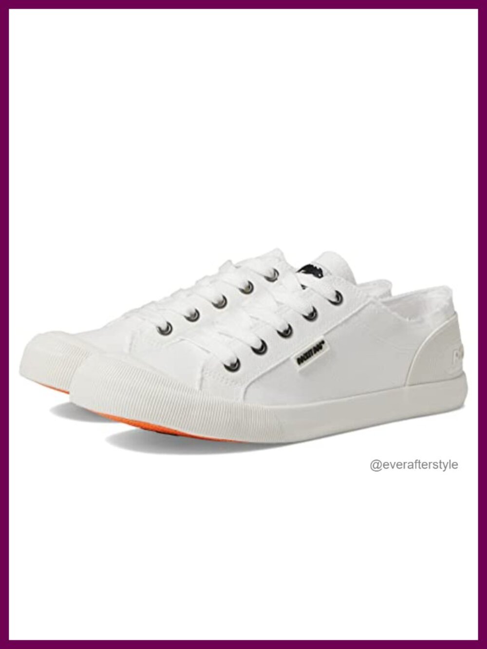 Rocket Dog Jazzin Plush Foam Comfort Sneaker White Canvas Lace Up